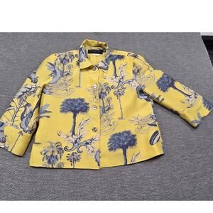 Jacket - Herve Benard Collection - Yellow, Blue, White - Silk - Toile - 12